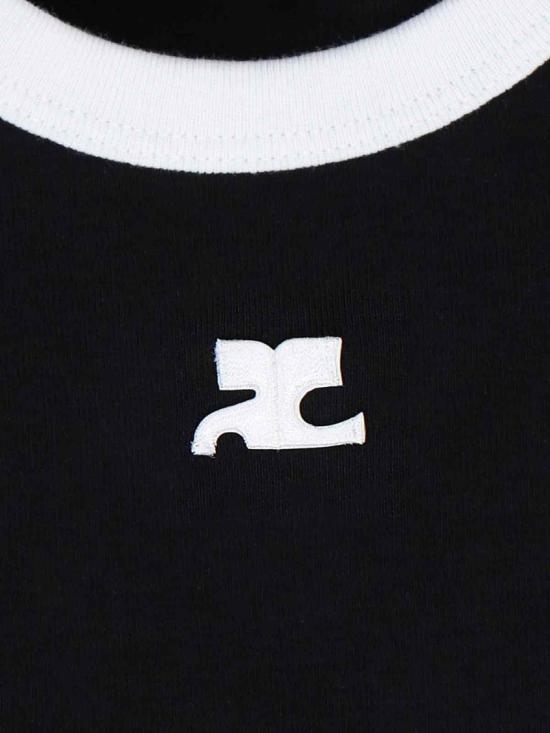 26FW 쿠레쥬 반팔 티셔츠 PERJTS017JS00709901 Black - COURREGES