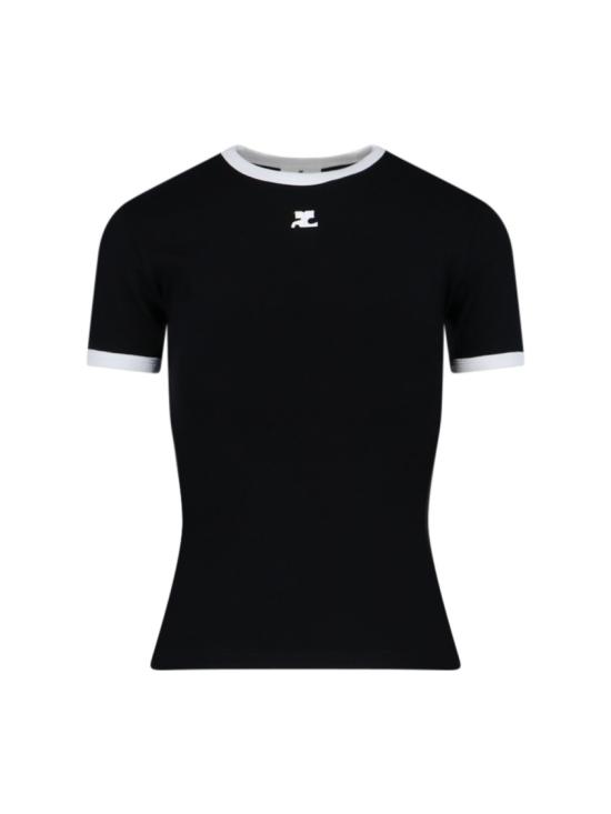 26FW 쿠레쥬 반팔 티셔츠 PERJTS017JS00709901 Black