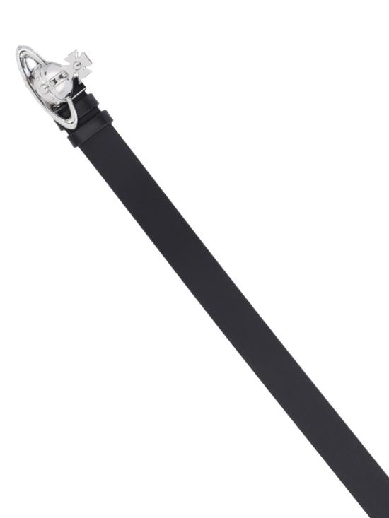 26FW 비비안웨스트우드 ORB 로고 가죽 벨트 82010087U L00CHN401 Black - VIVIENNE WESTWOOD
