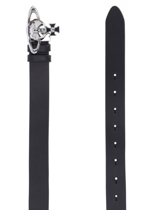 26FW 비비안웨스트우드 ORB 로고 가죽 벨트 82010087U L00CHN401 Black - VIVIENNE WESTWOOD