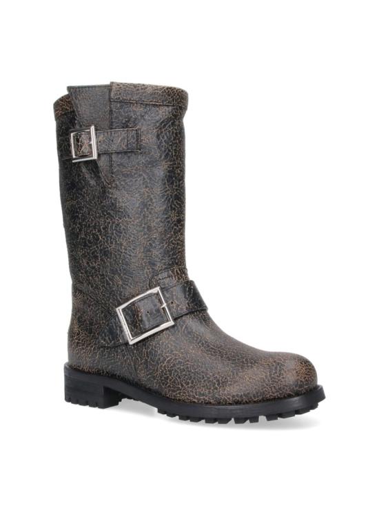 26FW 지미추 부츠 BIKER MID CTHBLACK TOFFEE Brown - JIMMY CHOO