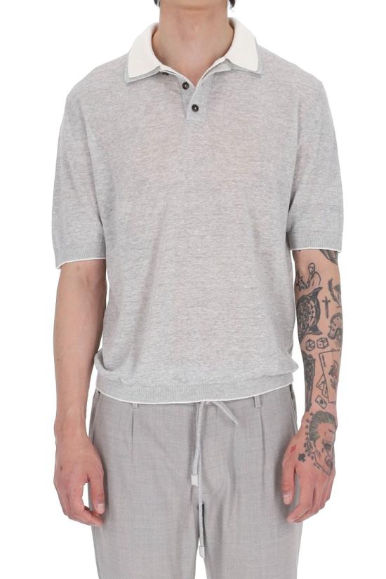 26SS 일레븐티 폴로 티셔츠 M76POLM01 MAG0M059 213 01 White