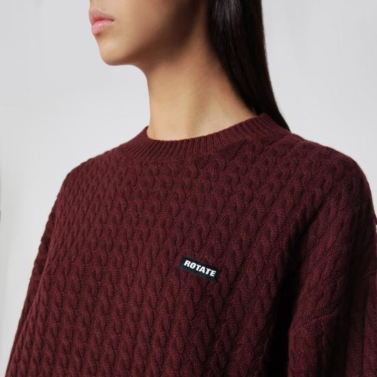 26FW 로테이트 긴팔 티셔츠 116437741BCR1951 Burgundy - ROTATE