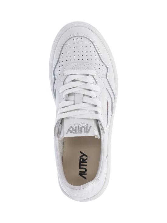 26FW 오트리 메달리스트 로우 레더 스니커즈 AULWML08 White - AUTRY