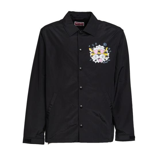 26SS 겐조 와일드 타이거 라이트 코치 자켓 FG55BL0619NI Black