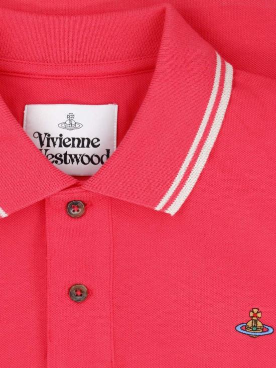26FW 비비안웨스트우드 폴로 티셔츠 1H010005 J00AUH404 Red - VIVIENNE WESTWOOD