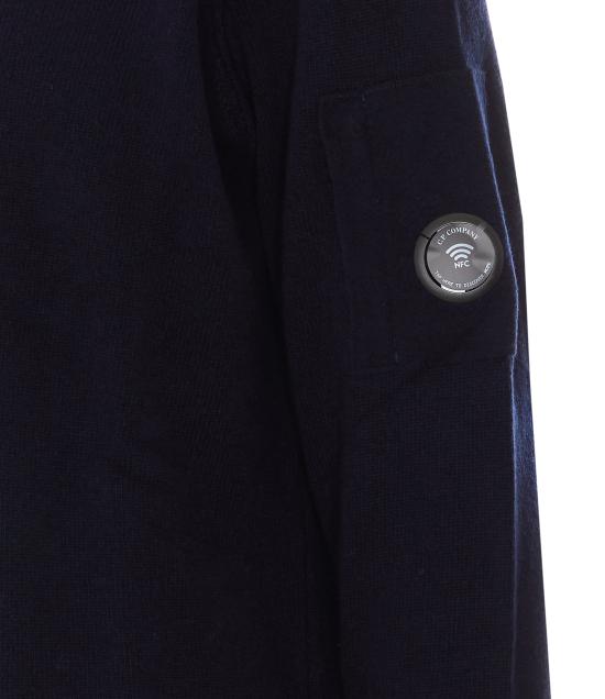 26FW 씨피 컴퍼니 램스울 GRS 크루넥 렌즈 스웨터 RFCMKN707A 110149A888 Blue - C.P. COMPANY