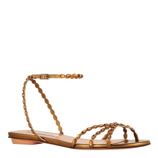 26FW 아쿠아주라 샌들 LSKFLAS0 MSKDEE Gold - AQUAZZURA