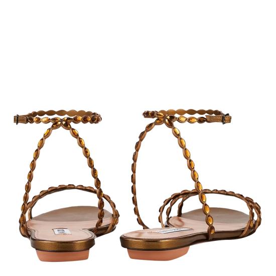 26FW 아쿠아주라 샌들 LSKFLAS0 MSKDEE Gold - AQUAZZURA