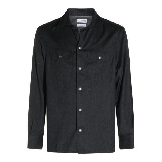 26FW 브루넬로 쿠치넬리 셔츠 MY6660721 C004 DARK GREY
