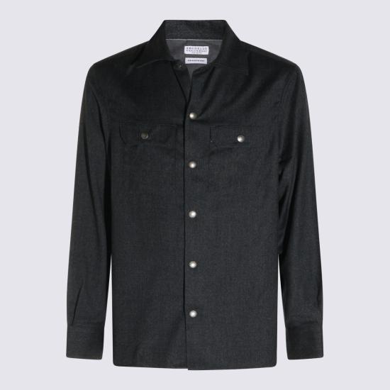 26FW 브루넬로 쿠치넬리 셔츠 MY6660721 C004 DARK GREY - BRUNELLO CUCINELLI