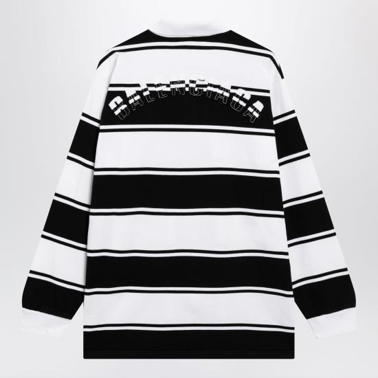 26FW 발렌시아가 바시티 스트라이프 폴로 티셔츠 A00189TUVW7 Multicolor - BALENCIAGA