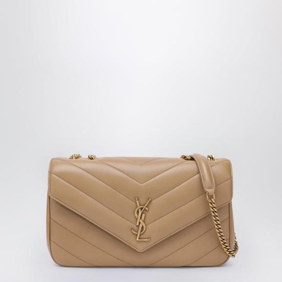 26FW 생로랑 루루 마틀라세 램스킨 미디움 숄더백 801439AAEAX Beige