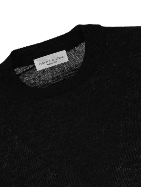 26SS 로베르토 콜리나 스웨터 261MYA20221 09 Black - ROBERTO COLLINA