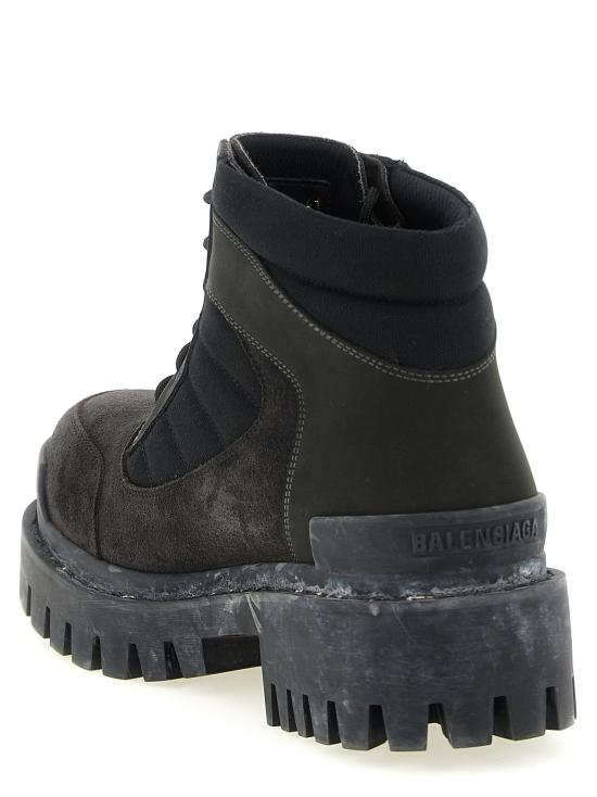26SS 발렌시아가 부츠 전투용 스트라이크  및 앵클  브라운 - BALENCIAGA