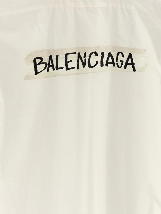 26SS 발렌시아가 셔츠 마스킹 테이프 와 블라우스 (흰색) - BALENCIAGA