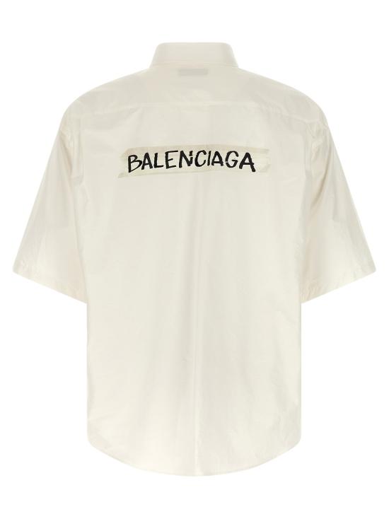 26SS 발렌시아가 셔츠 마스킹 테이프 와 블라우스 (흰색) - BALENCIAGA