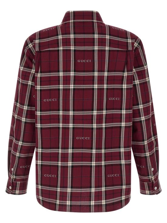 26SS 구찌 셔츠 타탄 , 와 블라우스 (빨간색) - GUCCI