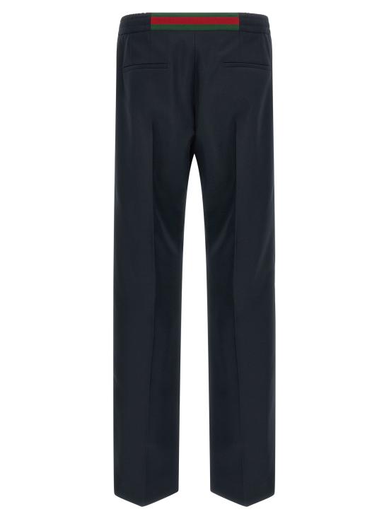 26SS 구찌 수트 팬츠 테크니컬 파나마 팬츠 블루 - GUCCI