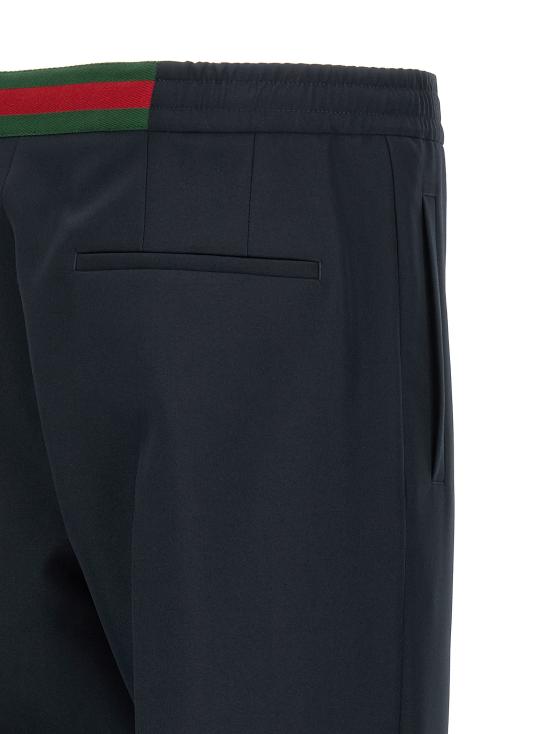 26SS 구찌 수트 팬츠 테크니컬 파나마 팬츠 블루 - GUCCI