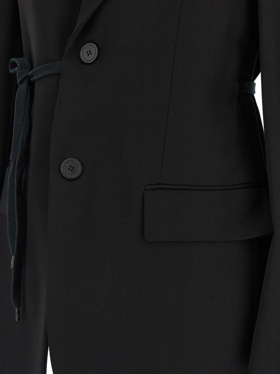 26SS 발렌시아가 수트 자켓 랩 테일러드 블레이저 블랙 - BALENCIAGA