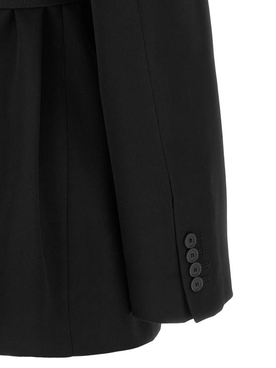 26SS 발렌시아가 수트 자켓 랩 테일러드 블레이저 블랙 - BALENCIAGA
