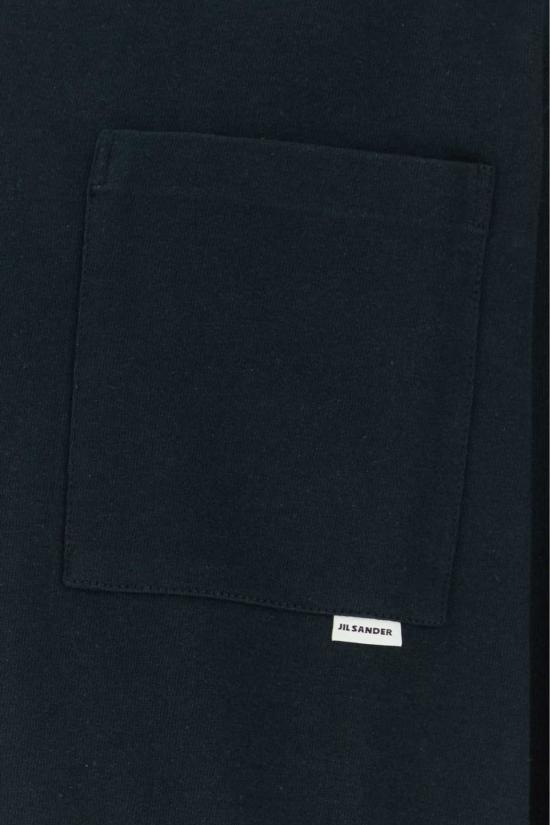  질샌더 긴팔 티셔츠 질 샌더 402 아웃테이셔널 코튼 티셔츠 미드나잇 블루 - JIL SANDER