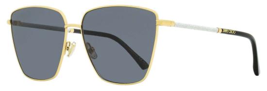  지미추 선글라스 스퀘어 라비 60mm 선글라스 골드/블랙 - JIMMY CHOO