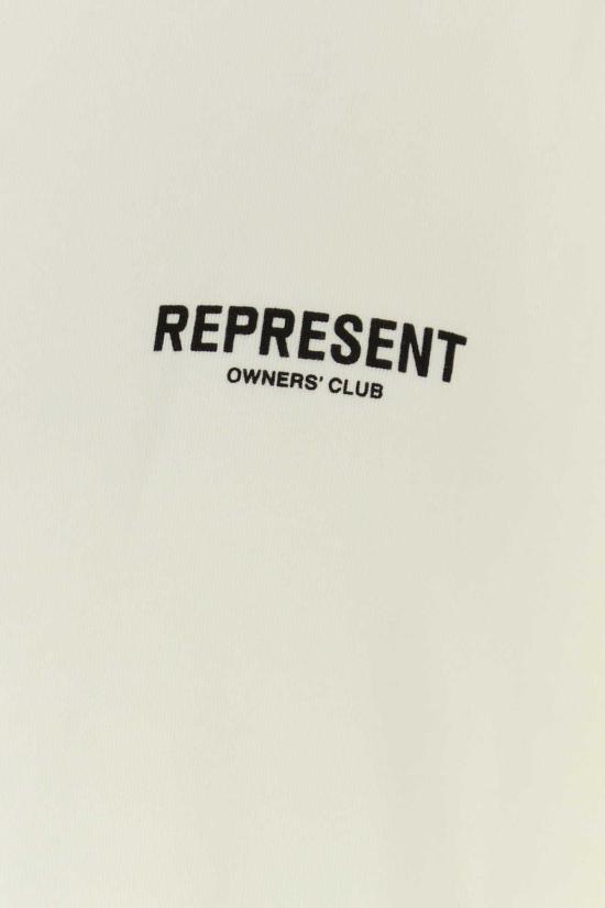  리프레젠트 반팔 티셔츠 화이트 코튼 오너스 클럽 티셔츠 외관 플랫화이트 - REPRESENT