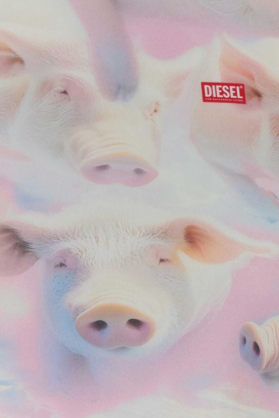  디젤 반팔 티셔츠 프린트 스트레치 저지 티셔츠 64 Na - DIESEL