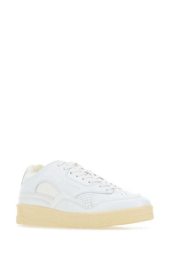 질샌더 스니커즈 질 샌더 화이트 가죽 및 패브릭 - JIL SANDER