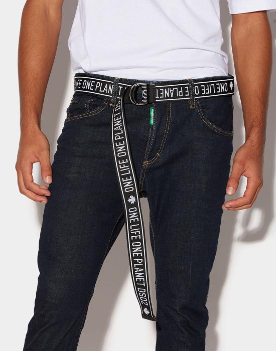  디스퀘어드2 벨트 Dsquared2 로고 산업용 테이프  블랙 - DSQUARED2