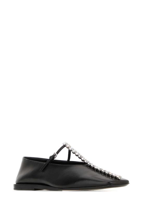  질샌더 플랫 슈즈 질 샌더 J15 Wz0034 P7588 발레린 플랫 블랙 - JIL SANDER