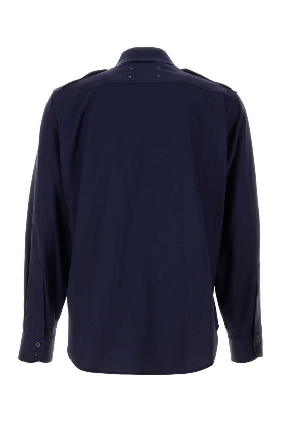  마르지엘라 스웨터 메종  S50 DT0059 M35524 울 셔츠 네이비 - MAISON MARGIELA