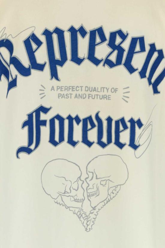  리프레젠트 반팔 티셔츠 화이트 코튼 티셔츠 외관을 표현하세요 - REPRESENT