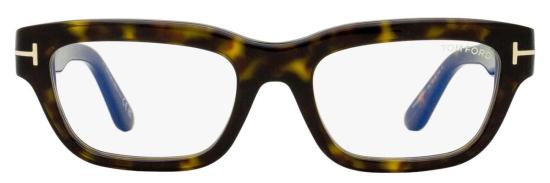  톰포드 안경 톰 포드 블루 블록 직사각형 TF6045 B 052 52mm  다크 하바나 - TOMFORD
