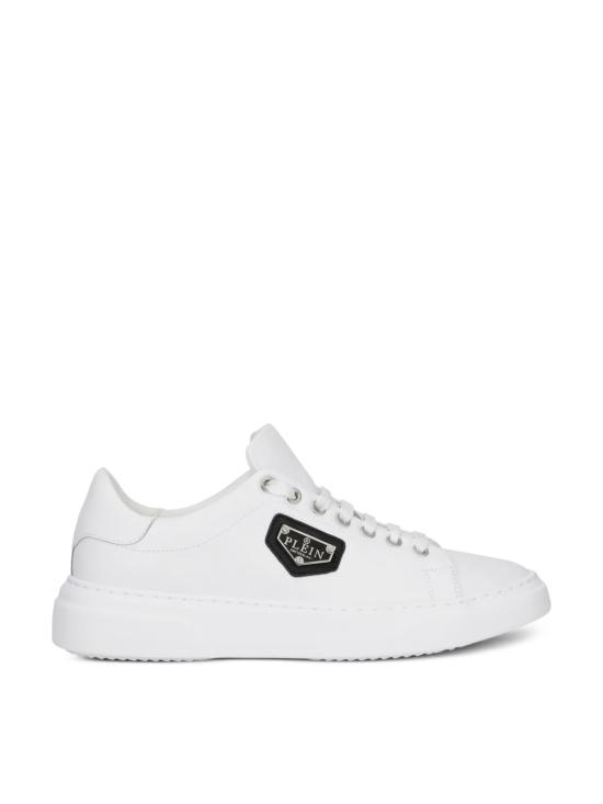  필립 플레인 스니커즈 로탑 아이코닉 플레인 로고  화이트 - PHILIPP PLEIN