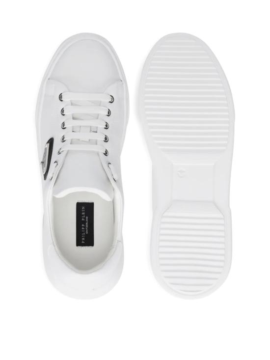  필립 플레인 스니커즈 로탑 아이코닉 플레인 로고  화이트 - PHILIPP PLEIN