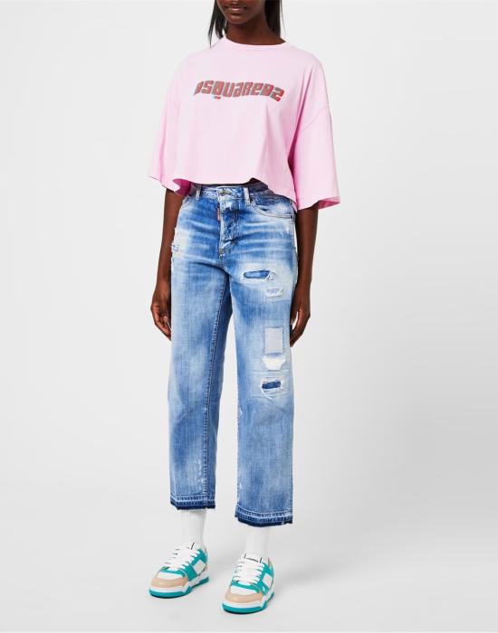  디스퀘어드2 스니커즈 Dsquared2 스파이커 리프 로고 - DSQUARED2