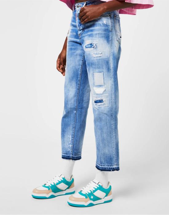  디스퀘어드2 스니커즈 Dsquared2 스파이커 리프 로고 - DSQUARED2