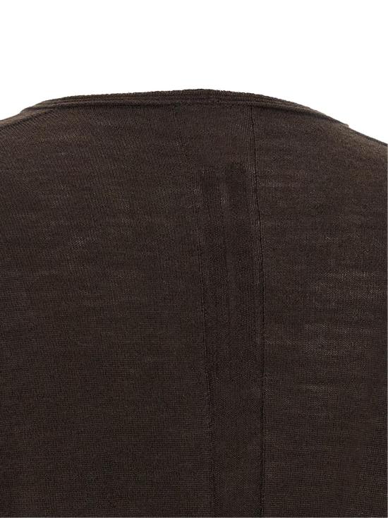 릭 오웬스 긴팔 티셔츠 버진 울 크롭탑 브라운 - RICK OWENS