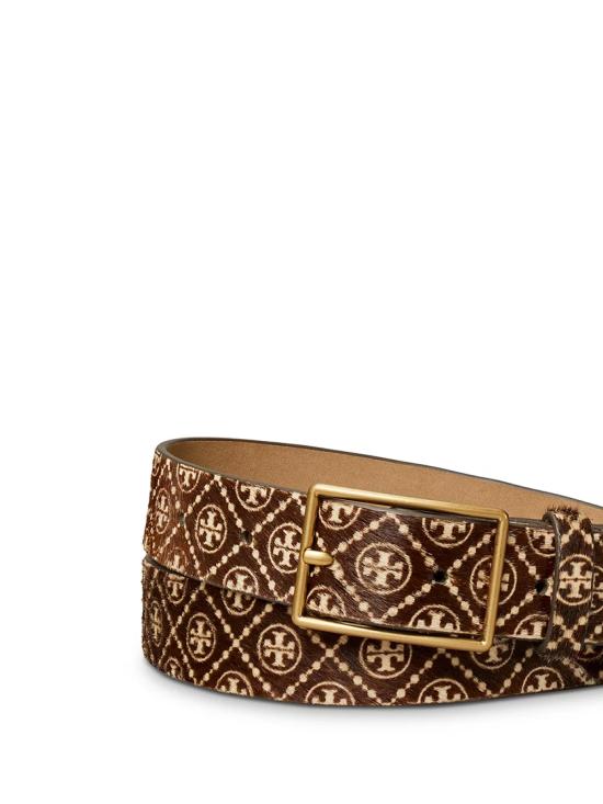  토리버치 벨트 T 모노그램 헤어카프  브라운 - TORY BURCH
