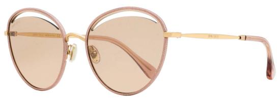  지미추 선글라스 메일라 S 콘2s 컷아웃 선글라스 누드 글리터/골드 - JIMMY CHOO