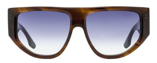  빅토리아 베컴 선글라스 B 모노그램 테이퍼드 Vb676 S 227 55mm 선글라스 브라운 혼 - VICTORIA BECKHAM