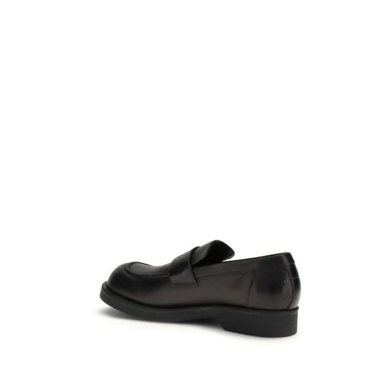  MM6 메종마르지엘라 로퍼 Mm6 메종 마르지엘라 송아지 가죽 보스 타우러스 슬립온  블랙 - MM6 MAISON MARGIELA
