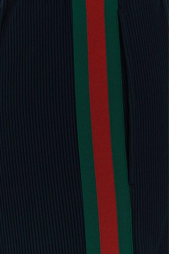  구찌 스트레이트 팬츠 저지 조거 팬츠 네이비 블루 - GUCCI