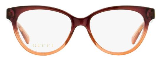  구찌 안경 GG0373 O 003 타원형 테 52mm 플라스틱(아세테이트) 브라운 로즈 옴브레 - GUCCI