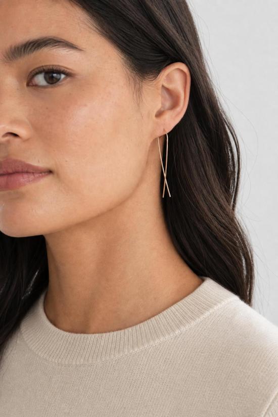  쉬나 마샬 주얼리 이어링 Sheena Marshall Jewelry Telluride Long Threader Earrings Gold Fill - SHEENA MARSHALL JEWELRY