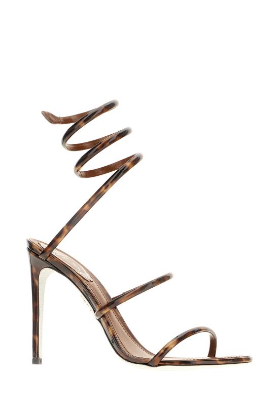 26FW 르네 카오빌라 샌들 C12351105 V0025111 BROWN CAMOUFLAGE PATENT - RENE CAOVILLA