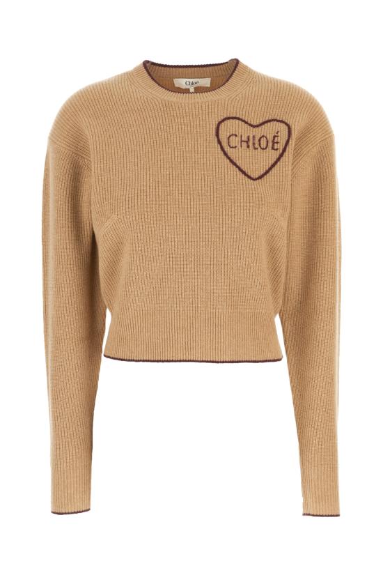 26FW 끌로에 스웨터 CH26AMP41710 218 BLEACHED BROWN